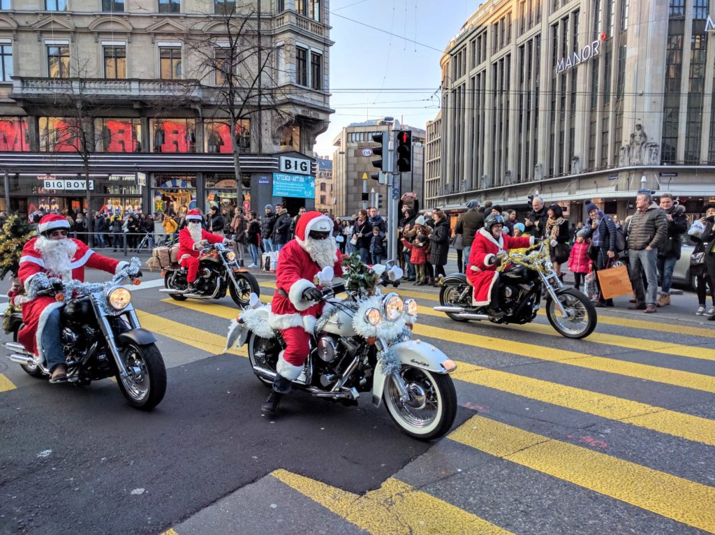 santa auf motorrad